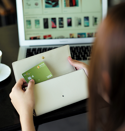 Sterling Bank Light green prepaid card