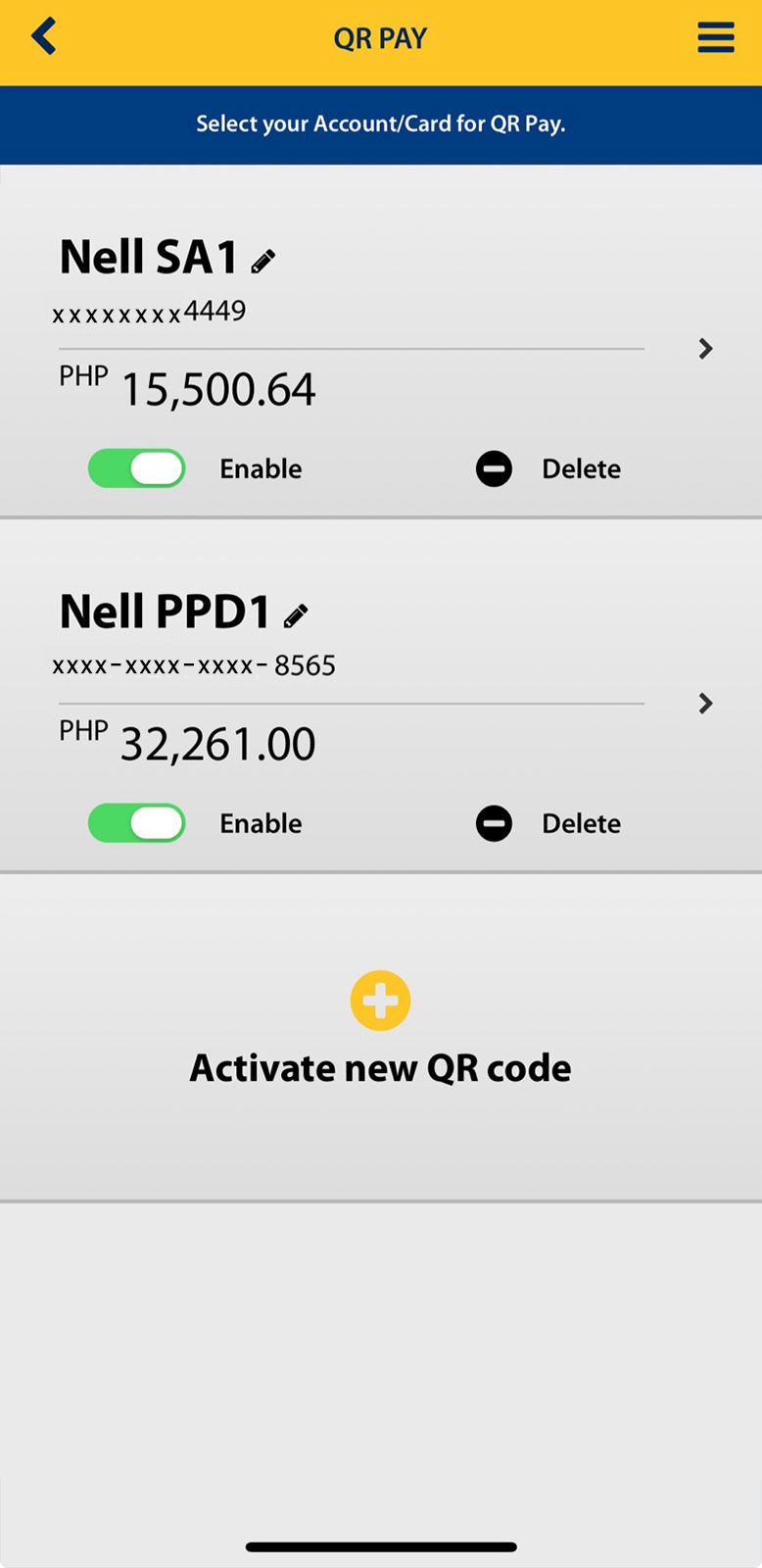 How to send funds using QR Pay