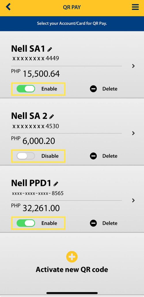 Sterling Bank Disable Enable